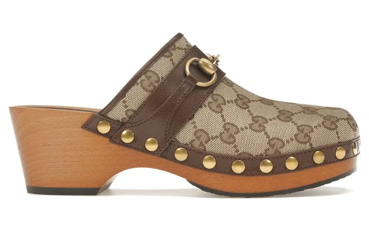 Gucci GG 35mm Clog Beige Canvas (700062 KY950 9765)