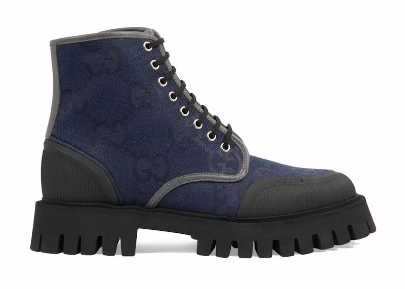 Gucci Novo Lug-Sule Ankle Booties Navy (699970 UKOF0 4549)