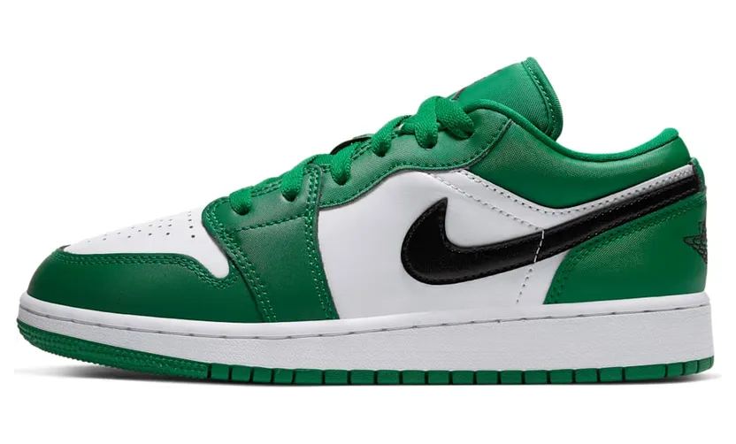 Air Jordan 1 Low’Pine Green’ GS “Pine Green / White / Black” (553560-301)