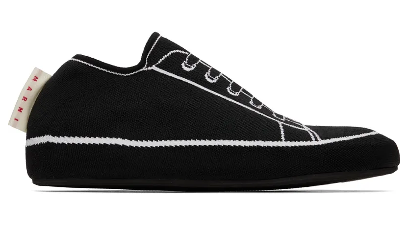 Marni Black Trompe L’œil Sneakers (SNZW012801 P4547)