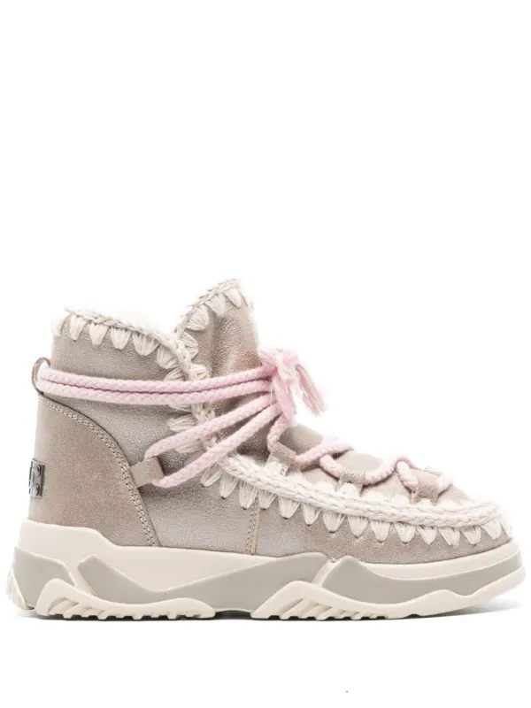 Mou Scoubidou Stiefeletten aus Wildleder – Gold (MUFW201024B)