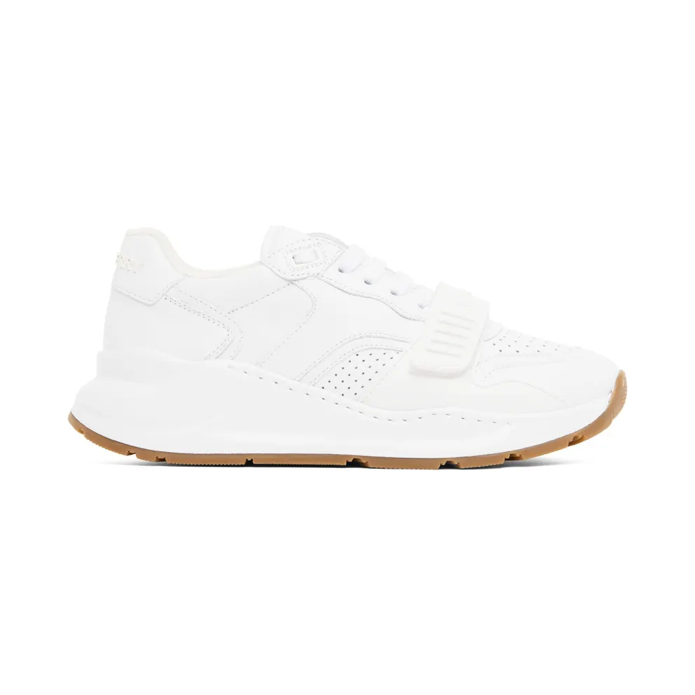 Burberry White Perforated Low-Top Sneakers (8052973)