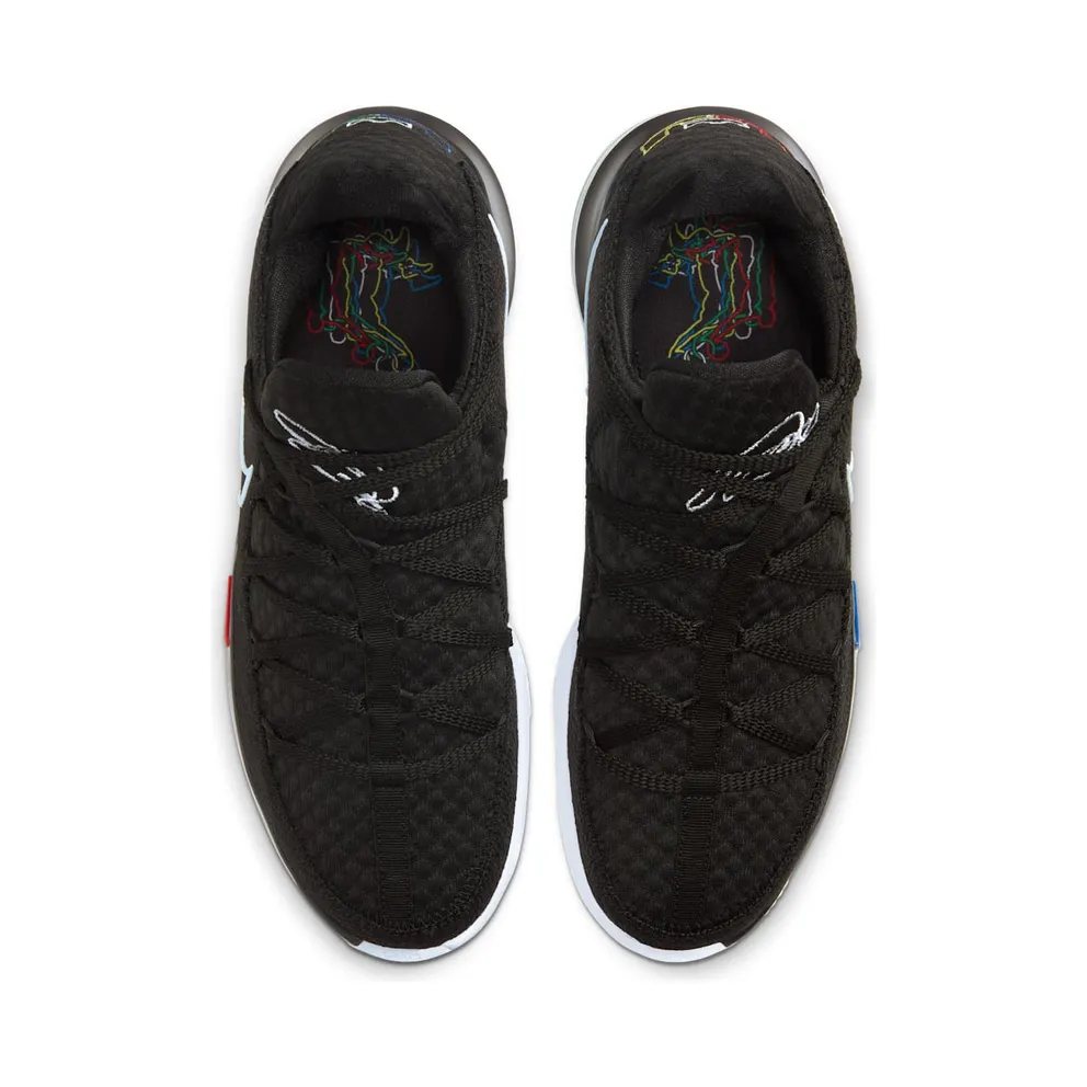 Nike LeBron 17 Low Black White Black/White-Multi-Color (CD5007-002)