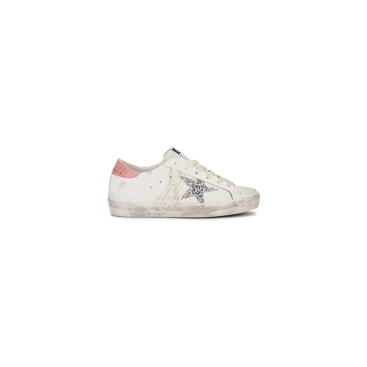 Golden Goose Super-Star White Silver Glitter Pink (GWF00101.F006200.11115)
