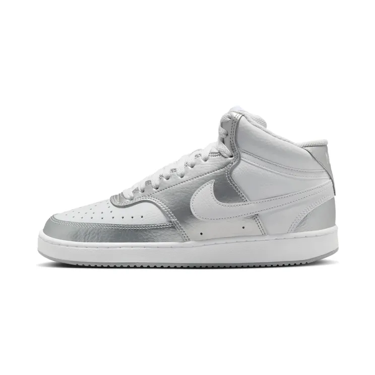 Nike Court Vision Mid Grey “White / Metallic Silver” (CD5436-108)