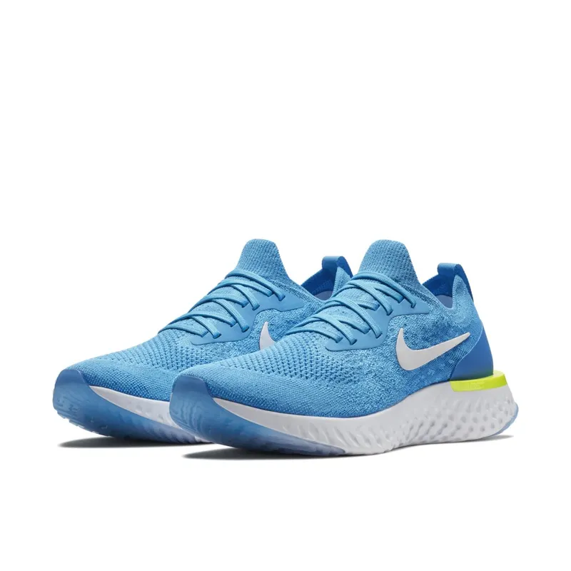 Nike Epic React Flyknit Volt Glow Blue Glow/White-Photo Blue-Volt Glow (AQ0067-401)