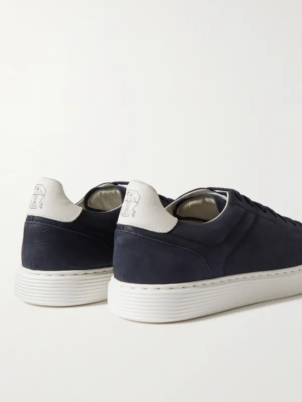 Brunello Cucinelli Nubuck Sneakers Navy (MZUDBTJ264) (4)