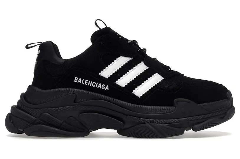 Balenciaga x adidas Triple S Black White (712821W2ZB21090)
