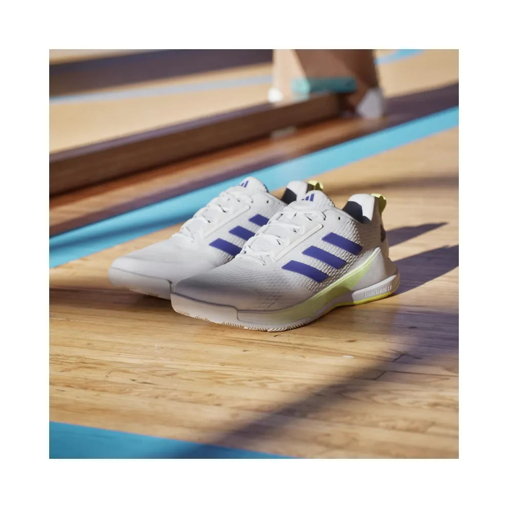 Adidas Novaflight 2 Indoor Cloud White / Pure Purple / Hi-Res Yellow (KJ9635)