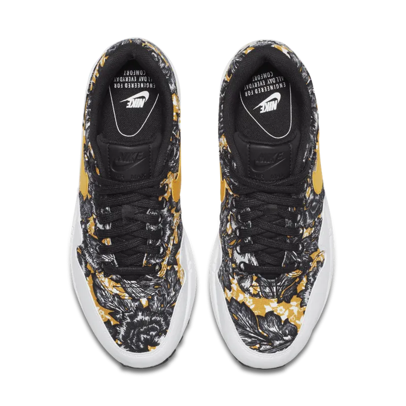Nike Air Max 1 Tropical Floral (W) White/University Gold-Black (633737-100)