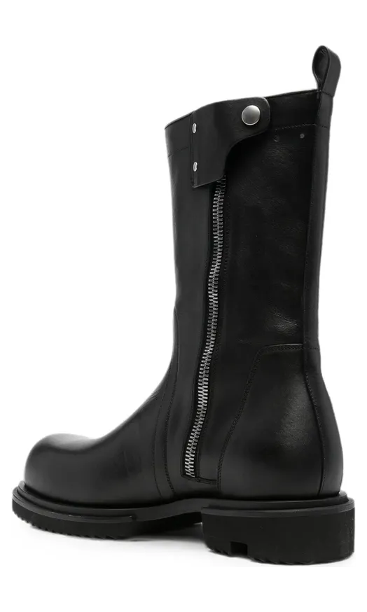 Rick Owens Side-zip Leather “Black” (RU02F4826 LOO 09) (2)