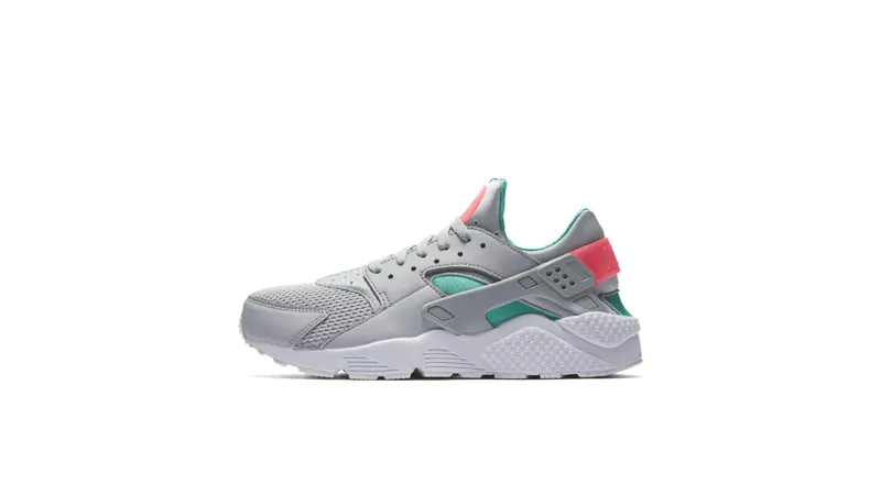 Nike  Air Huarache Run South Beach Wolf Grey/Sunset Pulse-Kinetic Green-White (318429-053)