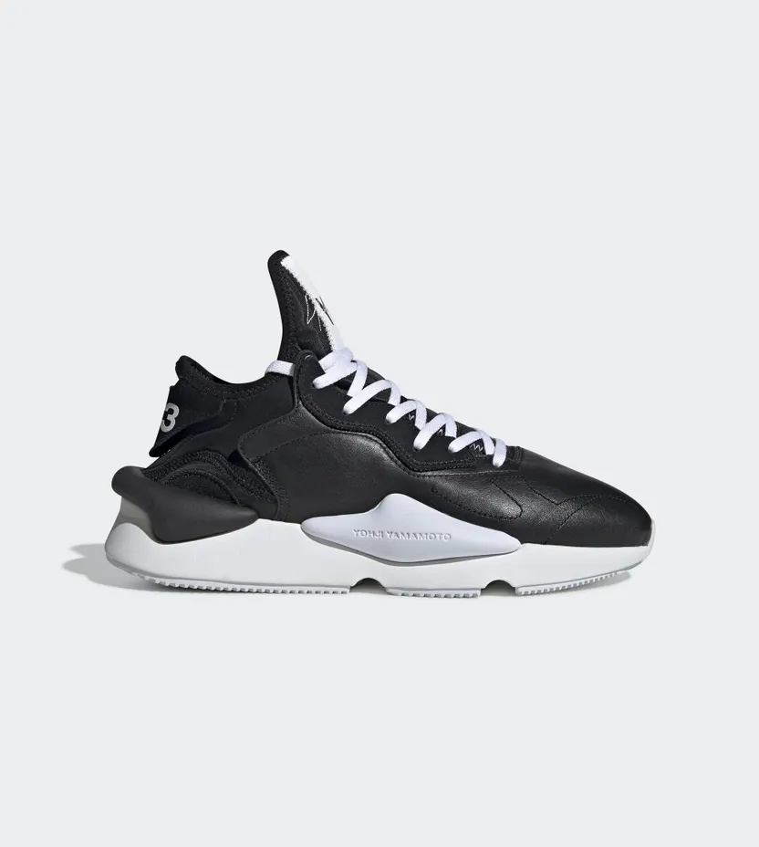 adidas Y-3 Kaiwa Black White Black Heel