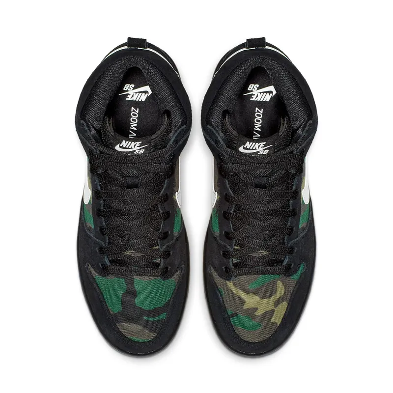 Nike SB Dunk High Camo Black/White-Iguana (BQ6826-001)