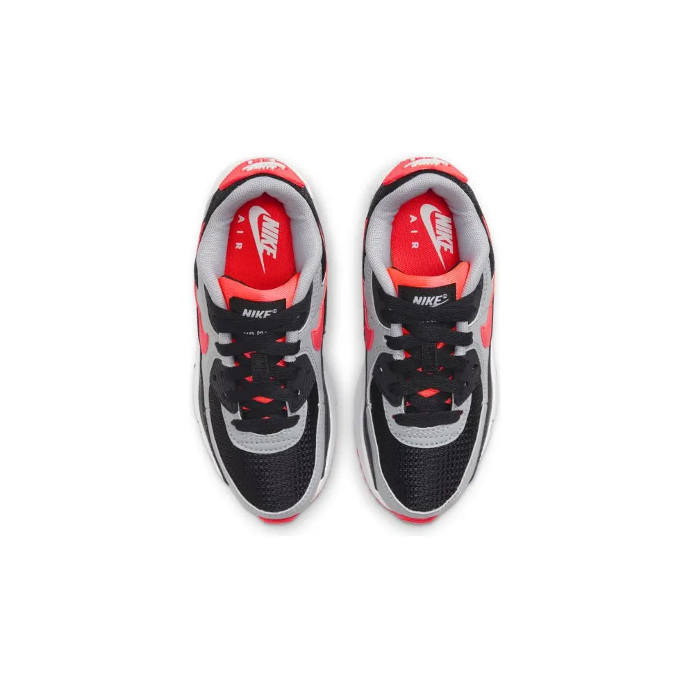 Nike Air Max 90 Black Radiant Red Wolf Grey (PS) “Black / White / Wolf Grey / Radiant Red” (CD6867-009)