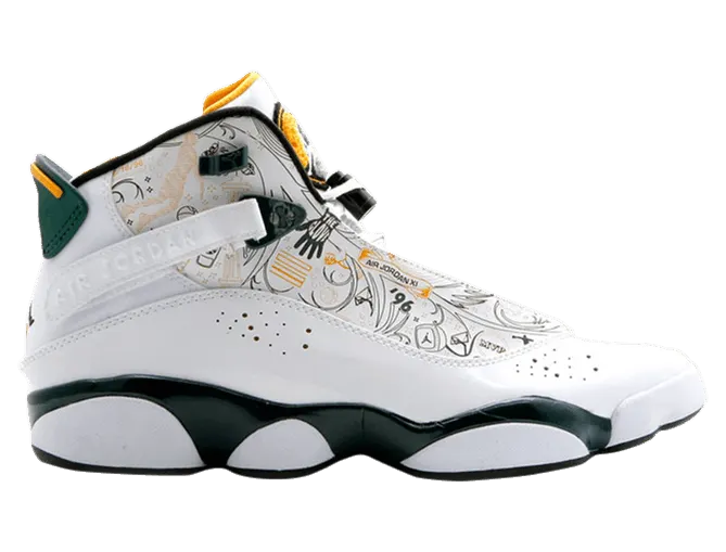 Air Jordan 6 Rings White / Green / Yellow (322992-102)