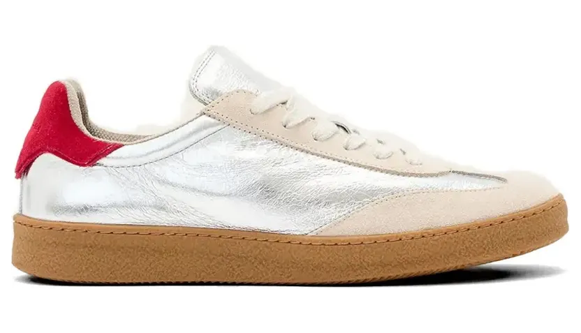 AllSaints Thelma mit rotem Detail “Silver” (W072FB)