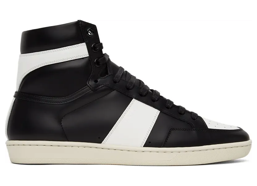 Saint Laurent Black and Red Court Classic SL/10H Sneakers (4180260MP30)
