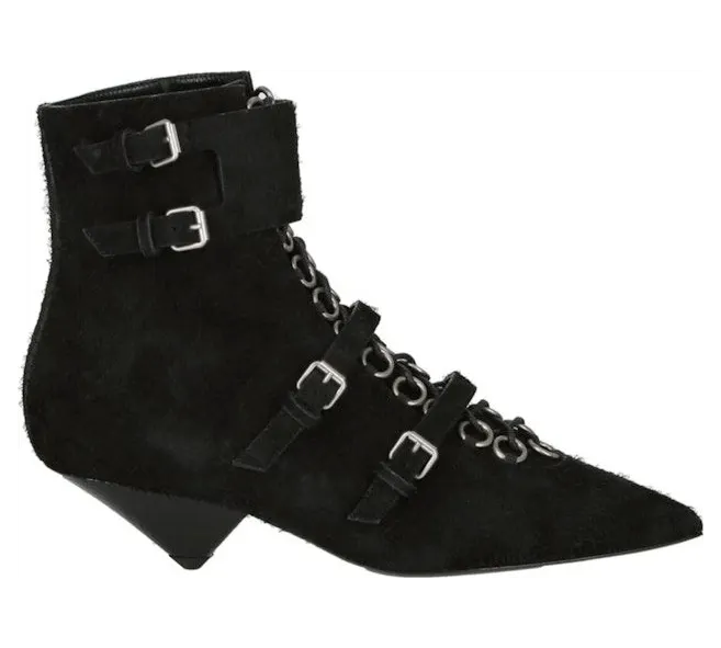 Saint Laurent Blaze Suede Ankle Boots Black Suede (513599EX7701000)