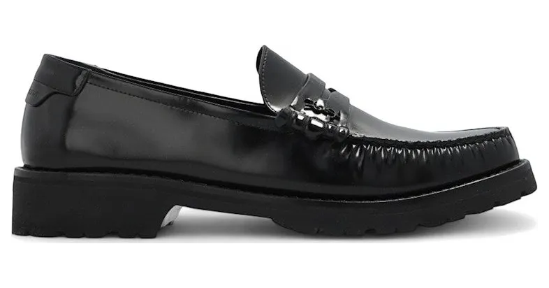 Saint Laurent Le Loafer Chunky Penny Slides Black (716556 AO9VV 1000)