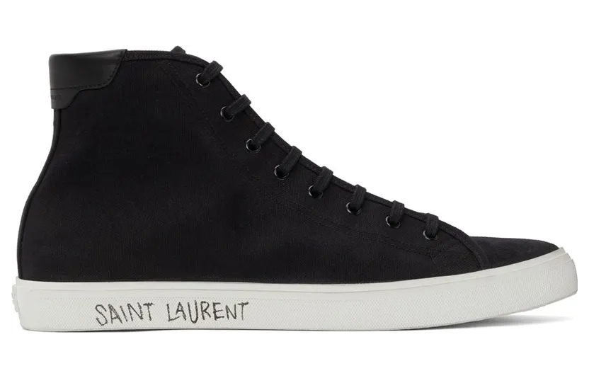 Saint Laurent White Malibu High-Top Sneakers (606075GUZ20)
