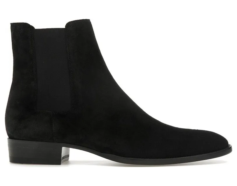 Saint Laurent Wyatt Chelsea Boot Black Suede (443208BT3001000)