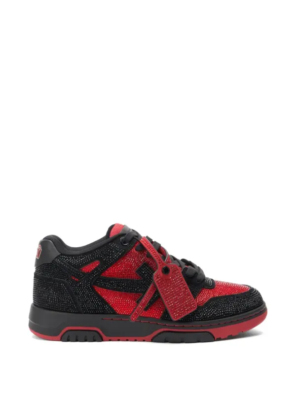 Off-White Out Of Office verfraaid with stras – Black (OMIA189G25LEA0021025)