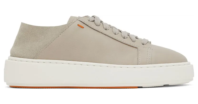 Santoni Gray Leather Derby (WBCD60973BARGOLYE24)