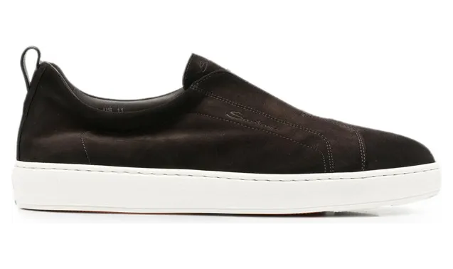 Santoni Victory Suede Slip-on “Brown” (MBCD22211BART SE2T60)