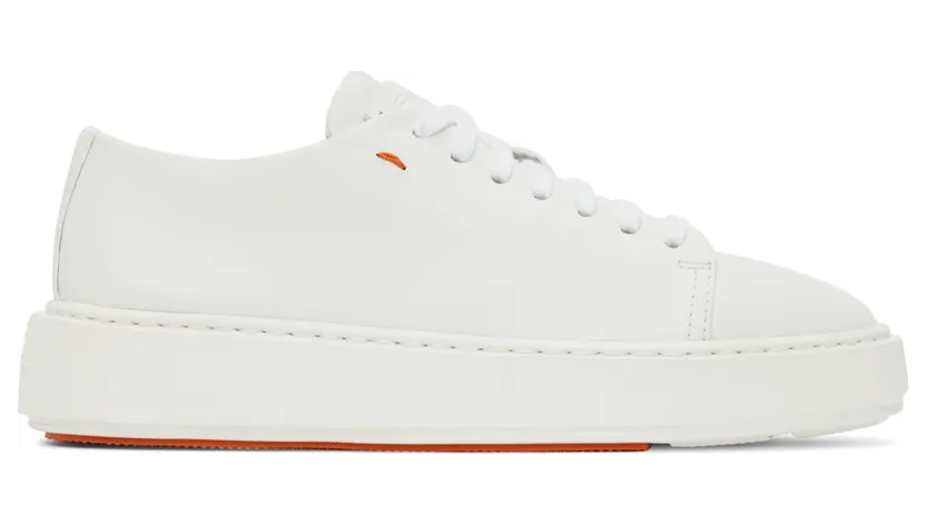 Santoni White Leather Derby (WBCD60994BARTESSI90)