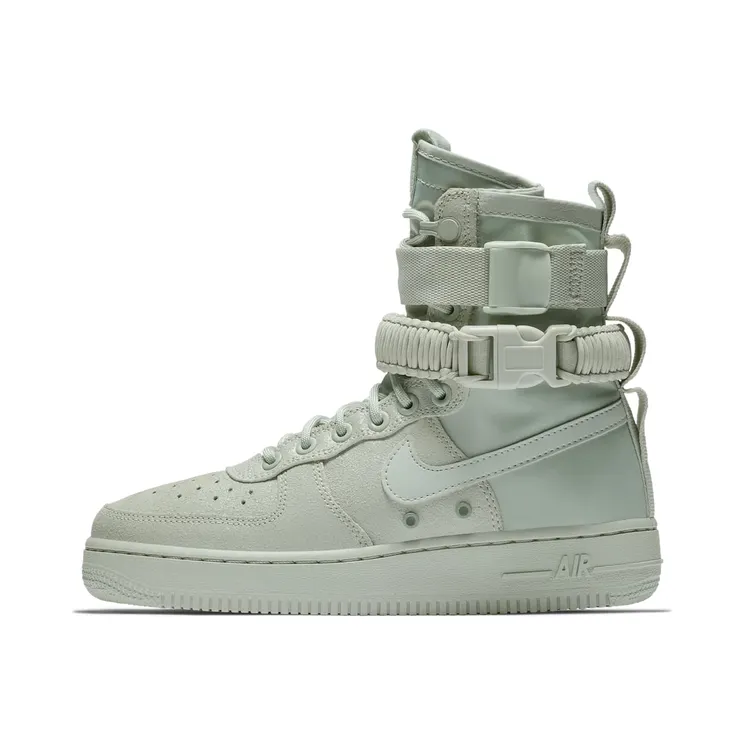 Nike SF Air Force 1 High “Light Silver / Mica Green / Oil Grey” (857872-006)