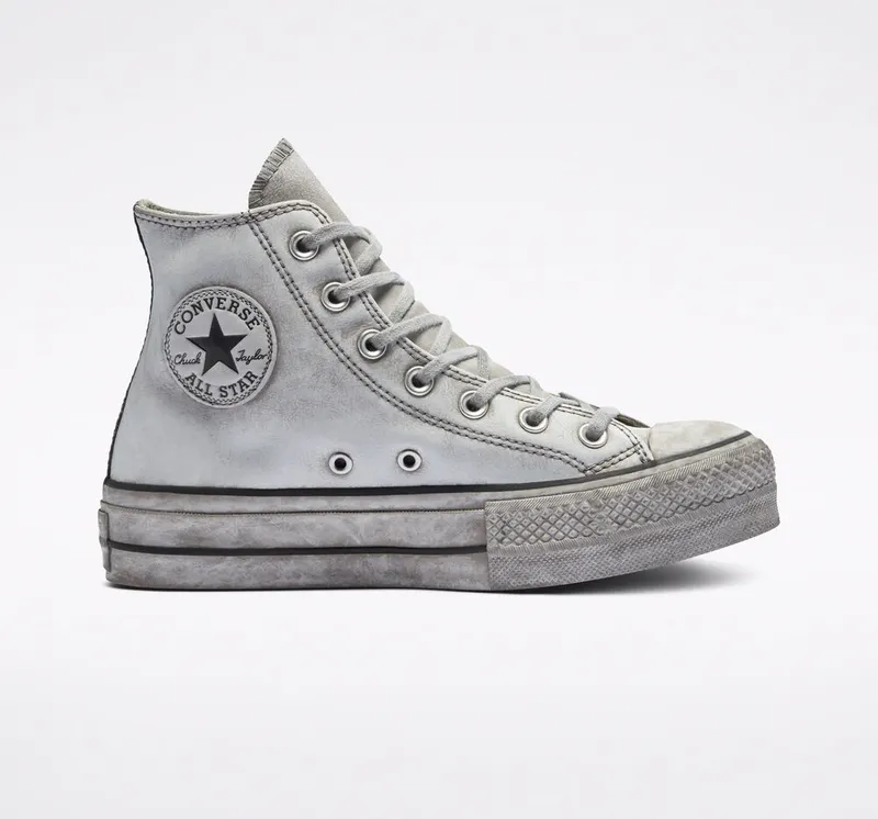 Converse Chuck Taylor All Star Leather Smoke Platform High Top (562909C)