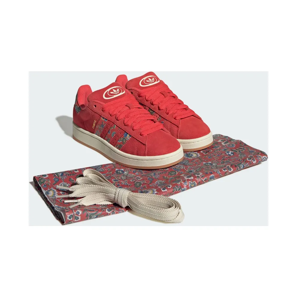 Adidas Campus 00s x Liberty London Semi Lucid Red / Cream White / Gold Metallic (JS1330)