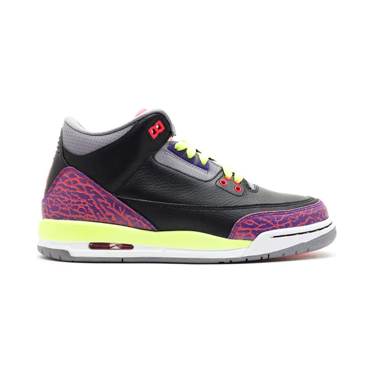 Air Jordan 3 Retro GS Black Atomic Red Volt (441140-039)