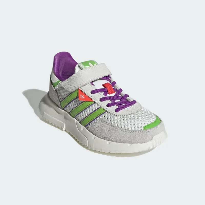 Adidas RETROPY F2 CF EL C Core White / Semi Solar Green / Active Purple (JR7997)