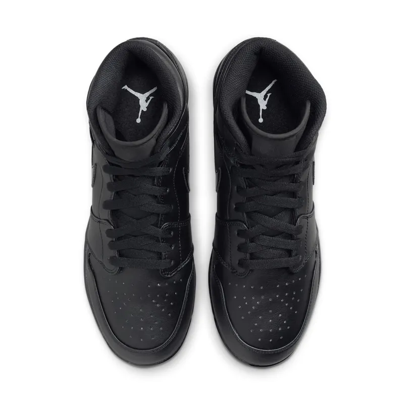 Jordan 1 Retro High MCS Triple Black Leather (AV5354-002)