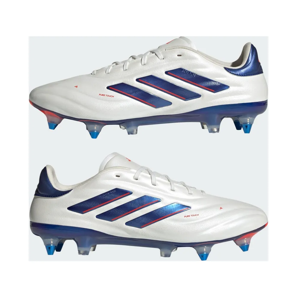 adidas Copa Pure 2 Elite Soft Ground Boots “Cloud White / Lucid Blue / Solar Red” (IG8694)