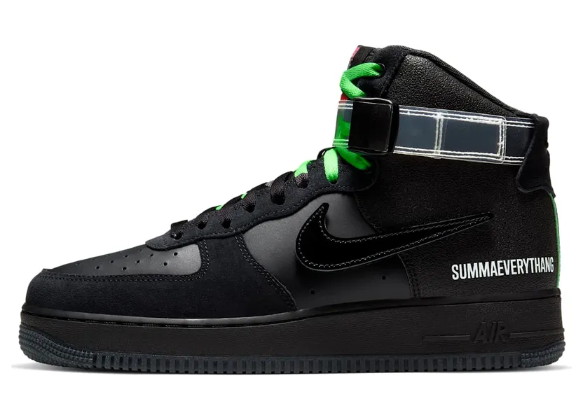 Nike Lauren Halsey x Air Force 1 High LE ‘ALL FOR 1 – LA’ Black/Rage Green/Bright Crimson/Black (CU3052-001)
