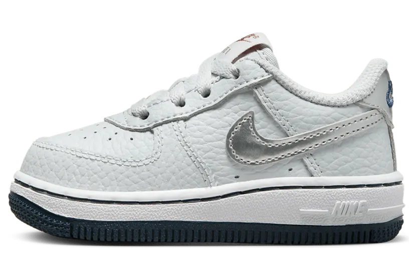 Nike FORCE 1 TD “Pure Platinum/Barely Grape/Midnight Navy/Metallic Silver” (CZ1691-004)