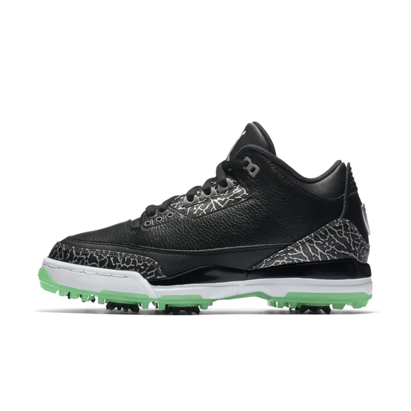 Jordan 3 Retro Golf Black Green Glow Black/Black-Green Glow (AJ3783-001)