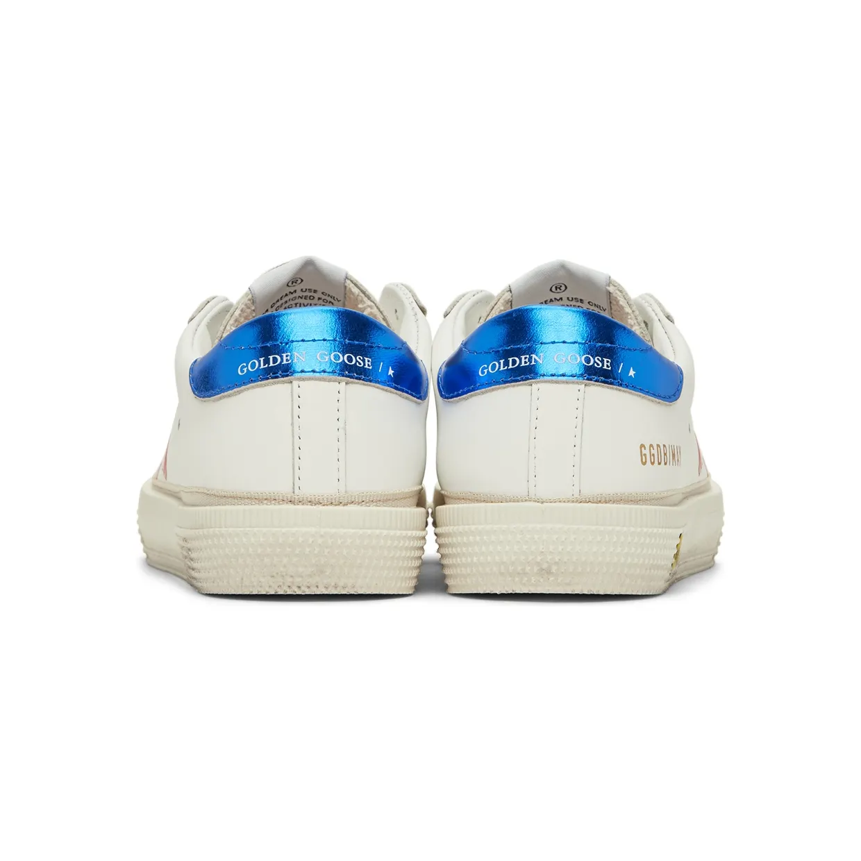 Golden Goose Kids White & Orange May Print Star Sneakers (GYF00299.F002816.10970) (2)