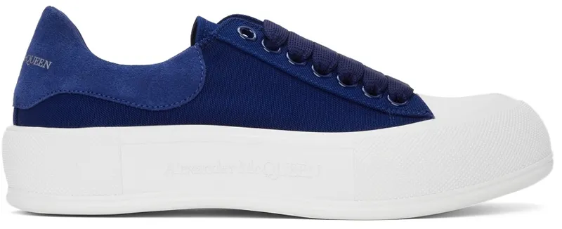 Alexander McQueen Khaki Deck Lace-Up Plimsoll (654594W4PQ1)
