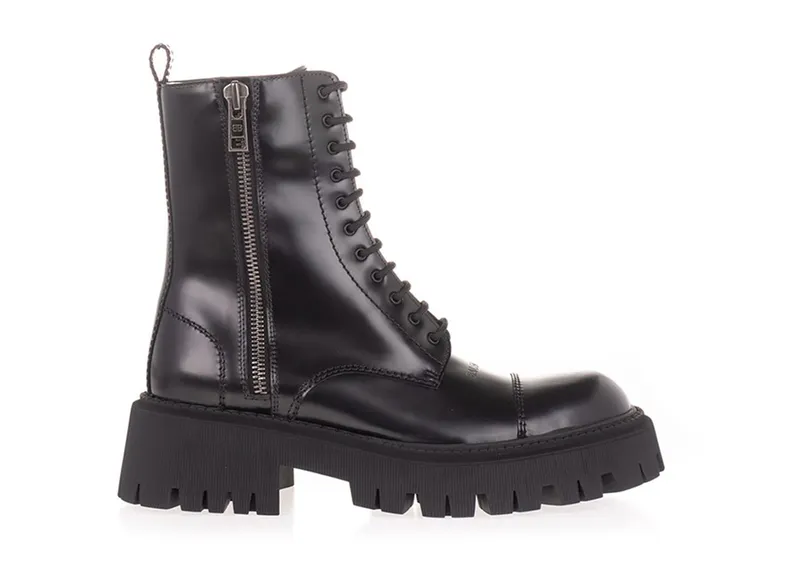 Balenciaga Tractor 20mm Zip Up Boot Black (615679WA8E91000)
