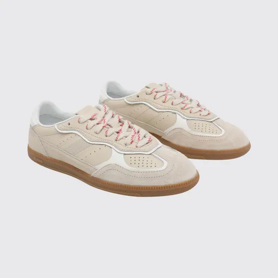 Alohas TB.490 Grained Leather and Suede Sneakers Beige (S10070901)