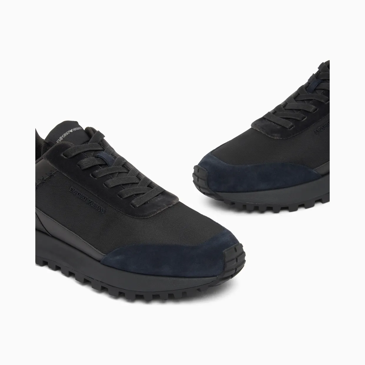 Armani Lace-Up Sneakers In Suede And Velvet With Cordura Details (EM004839-AF29491-MZ312) (5)