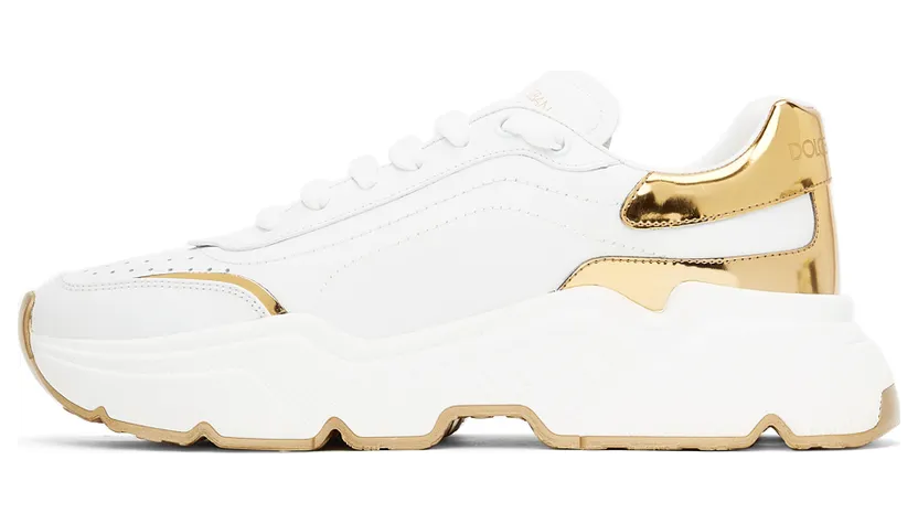 Dolce & Gabbana White & Gold Daymaster Low Sneakers (CS1791 AX588) (3)