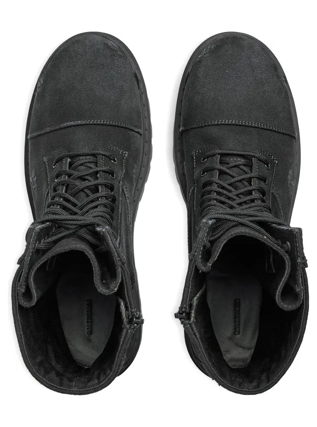 Balenciaga Lace-up Combat “Black” (845015 W2H11 1000) (4)