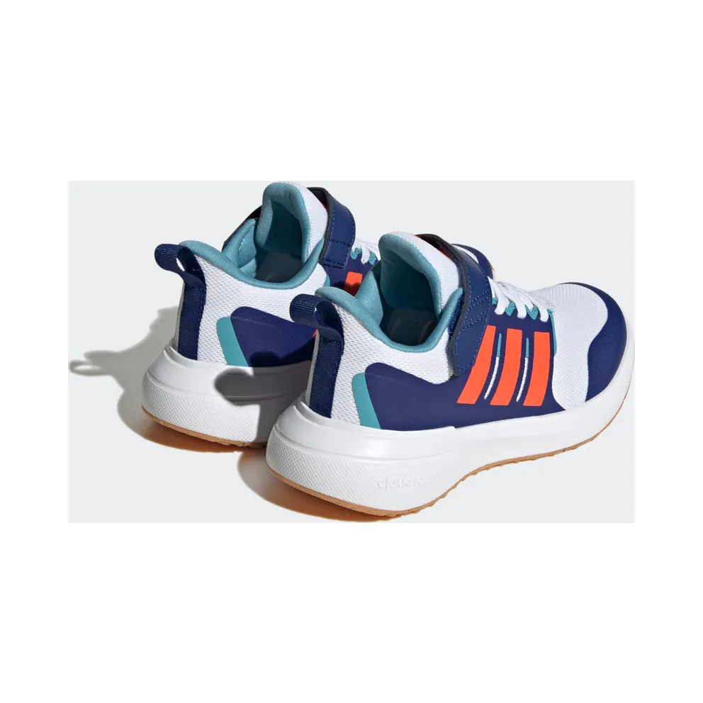 Adidas Fortarun 2.0 Cloudfoam Sport Running Elastic Lace Top Strap Cloud White / Solar Red / Victory Blue (HP5450)