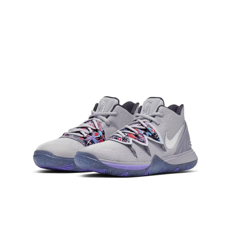 Nike Kyrie 5 Graffiti (GS) Atmosphere Grey/Metallic Silver (AQ2456-001)