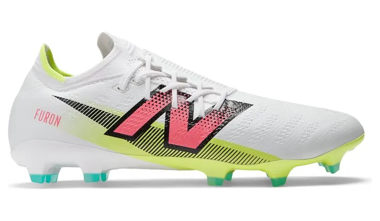 New Balance Furon Pro FG V7 White Hi-Lite Neon Pink (SF1FH75)